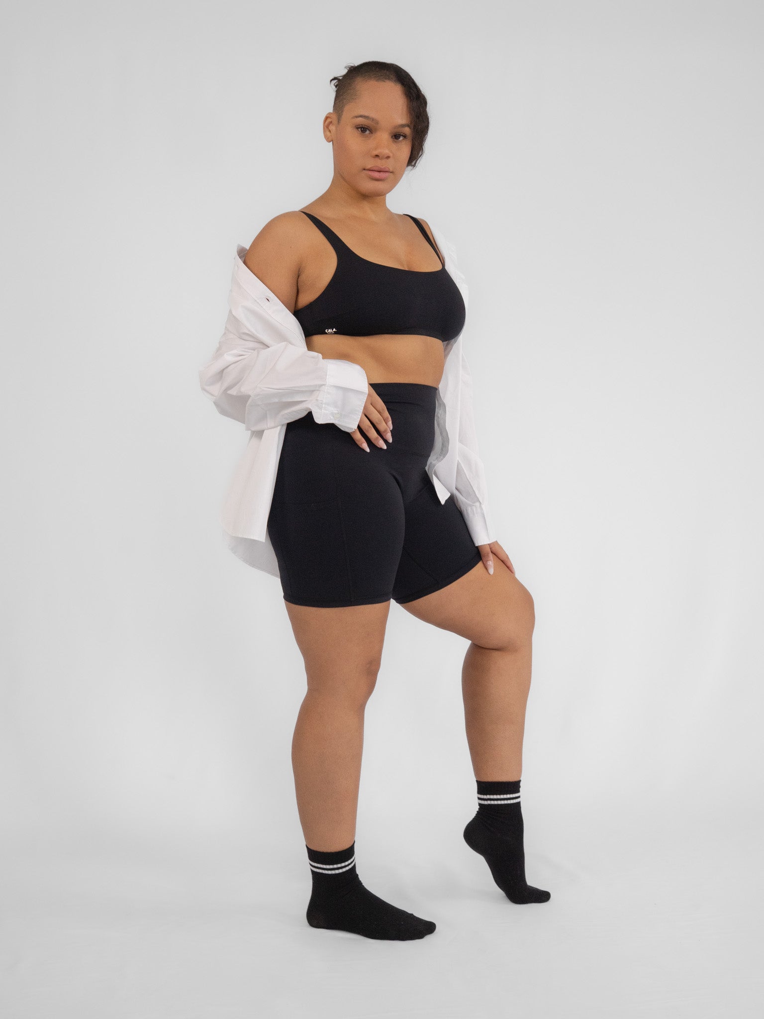 Bike Short Activewear Shorts   Jet Black   Side