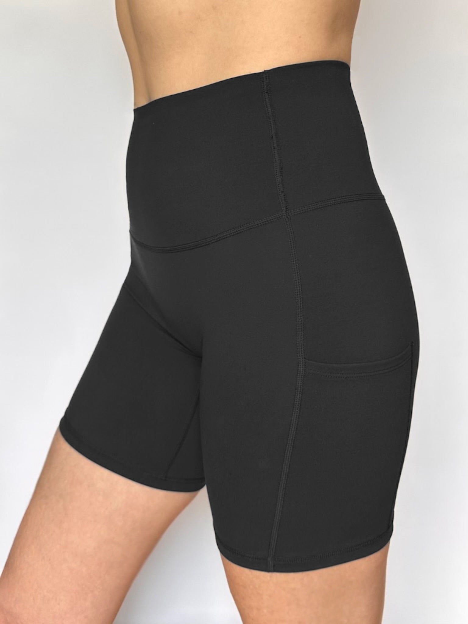 Bike Short Hiking Shorts   Jet Black   Side Model