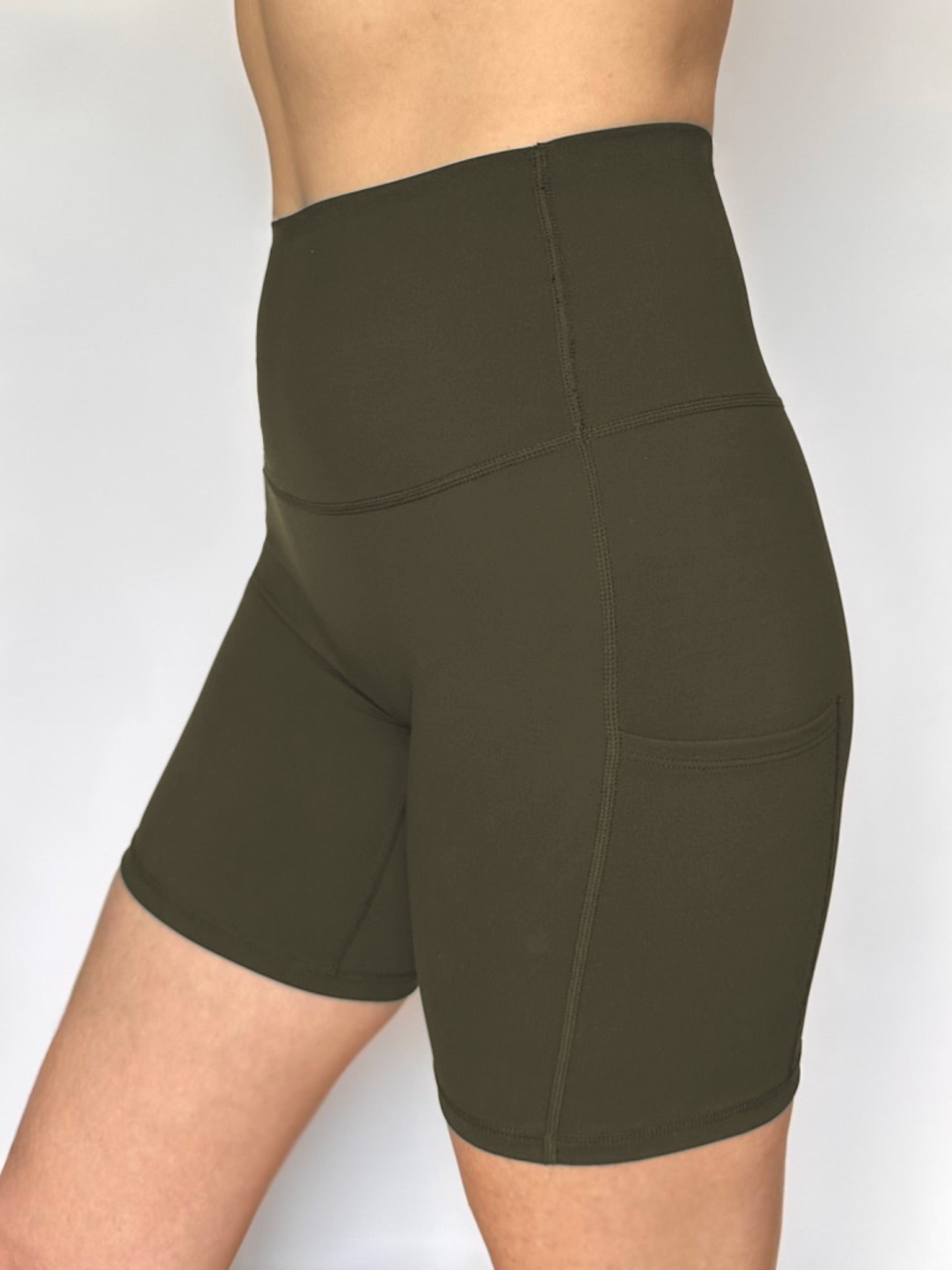 Bike Short Hiking Shorts   Wild Olive   Side Model