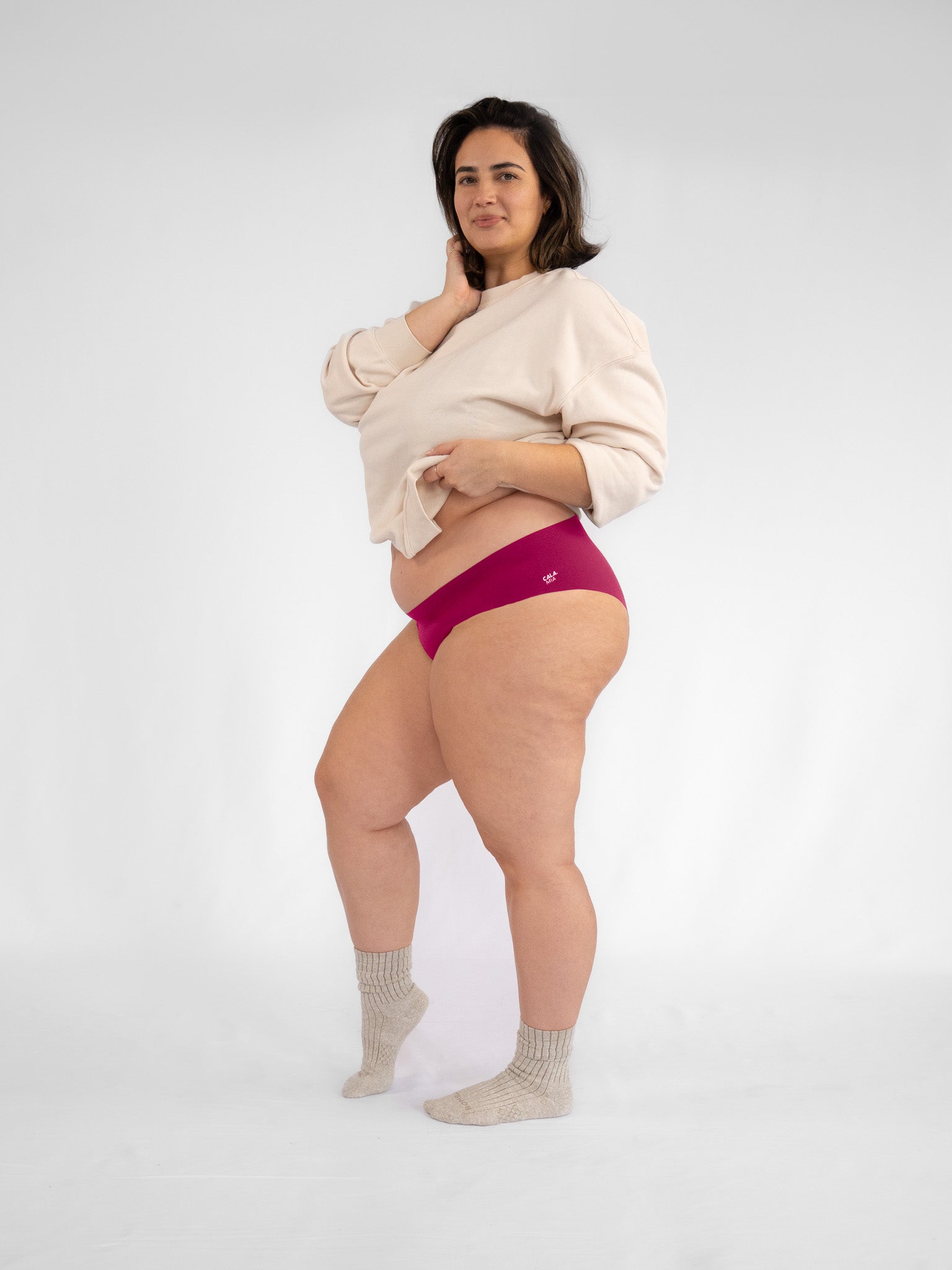 Hipster Quick Dry Underwear   Berry Sangria   Side