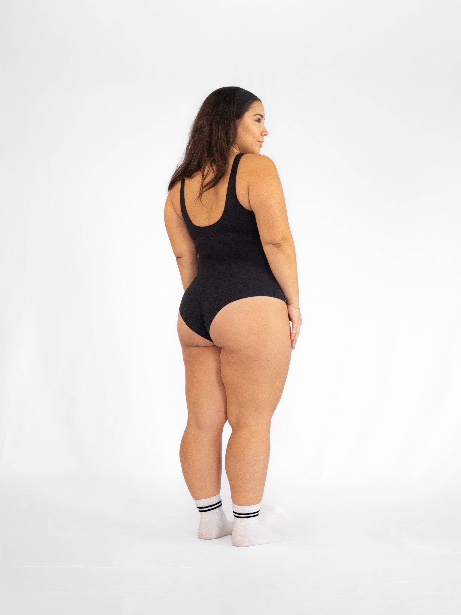 Tank Bodysuit One Piece   Jet Black   Three Quarter