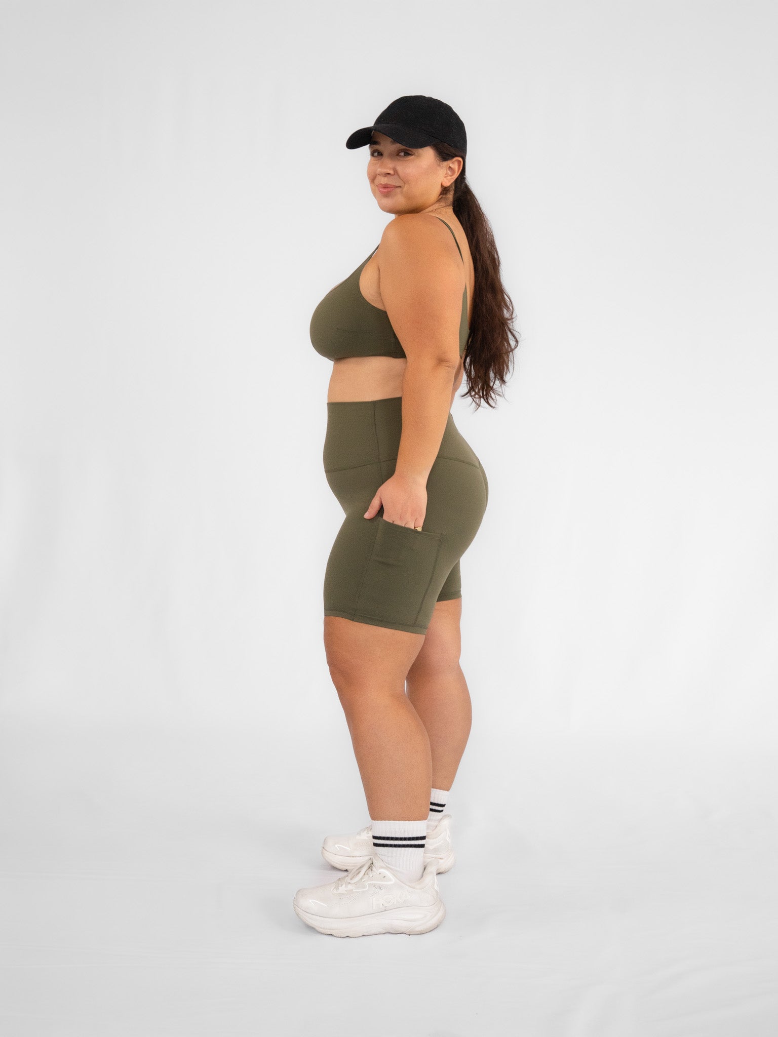 Tank Bra Bikini Top   Wild Olive   Side