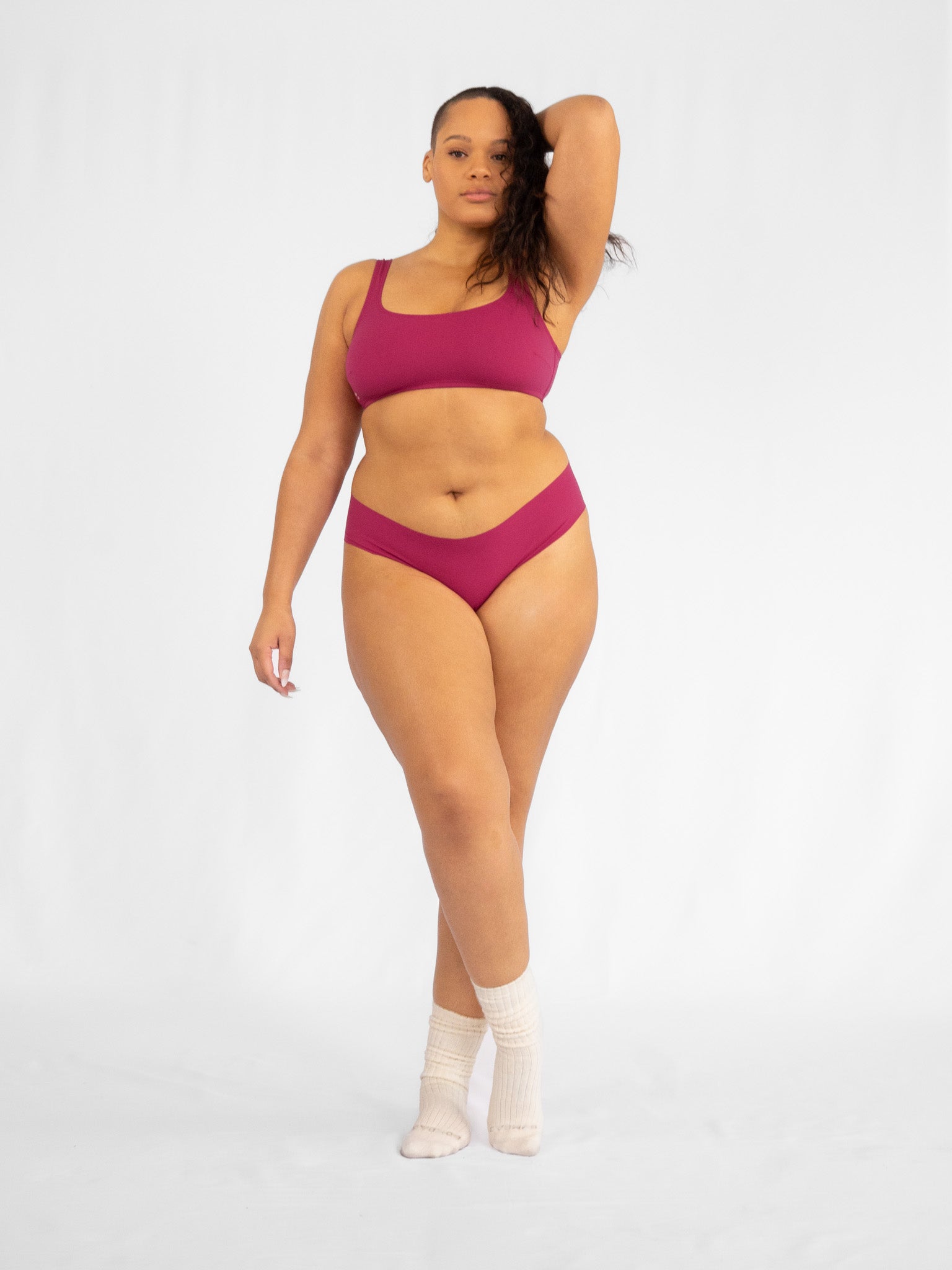 Tank Bra Bralette   Berry Sangria   Front