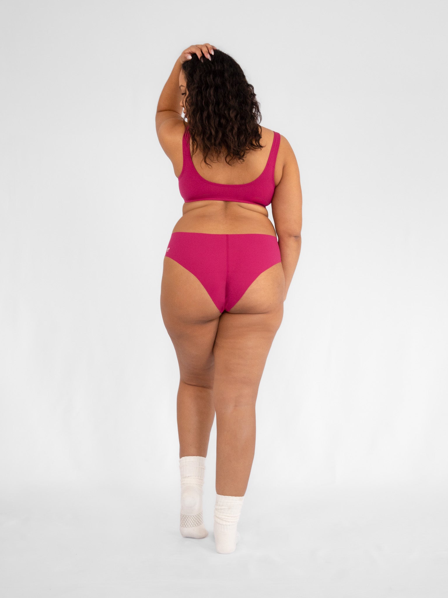 Tank Bra Sports Bra   Berry Sangria   Back