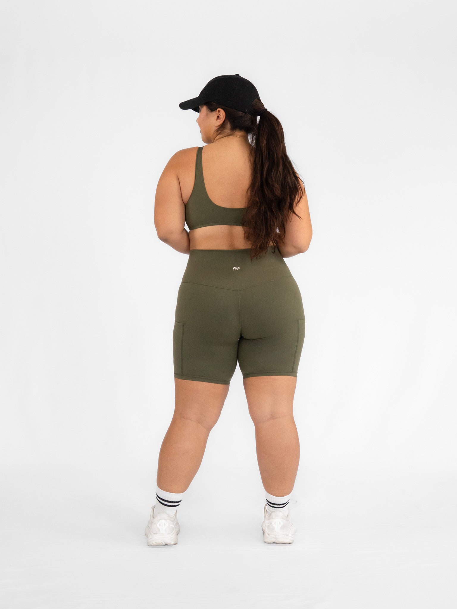 Tank Bra Sports Bra   Wild Olive   Back