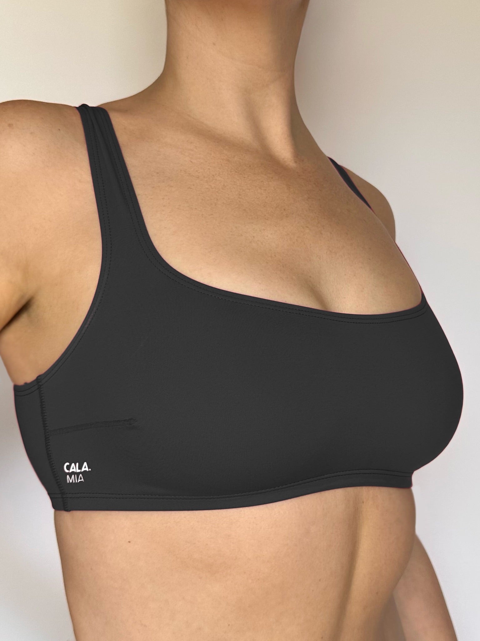 Tank Bra Workout Top   Jet Black   Front Side
